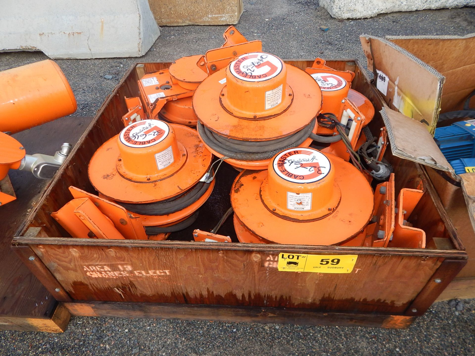 LOT/ RETRACTABLE CABLE REELS (LOCATED AT CMD YARD)