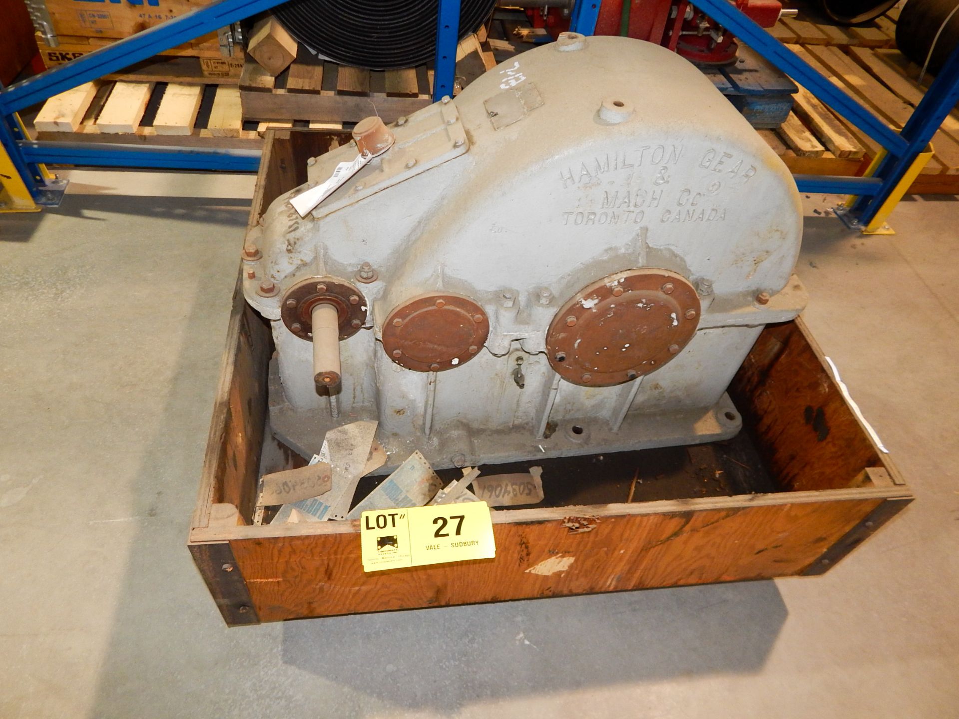 HAMILTON GEAR 18.4:1 RATIO GEARBOX (LOCATED AT AER WAREHOUSE)