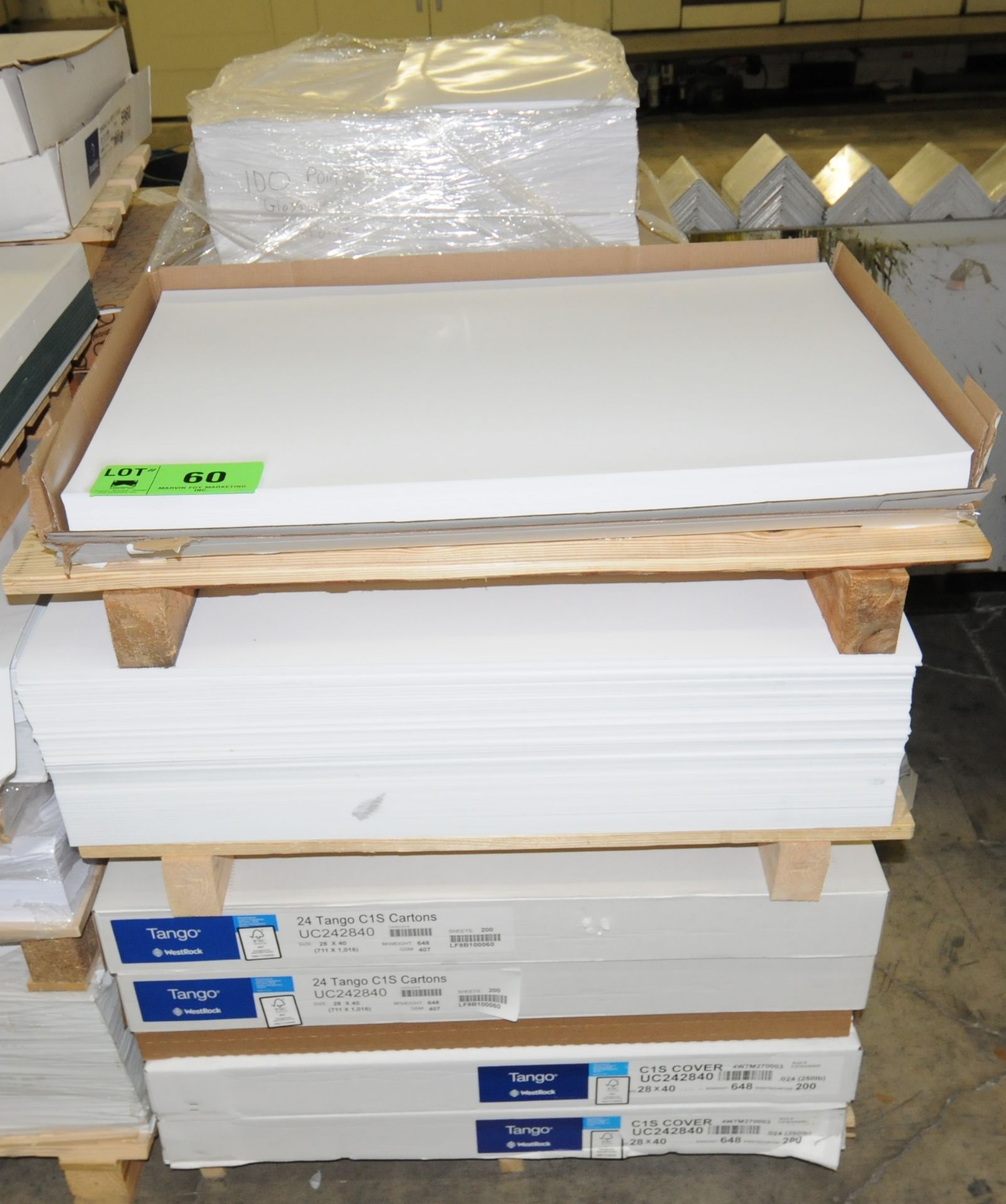 LOT/ RAW MATERIALS - (2) PALLETS OF STOCK PAPER