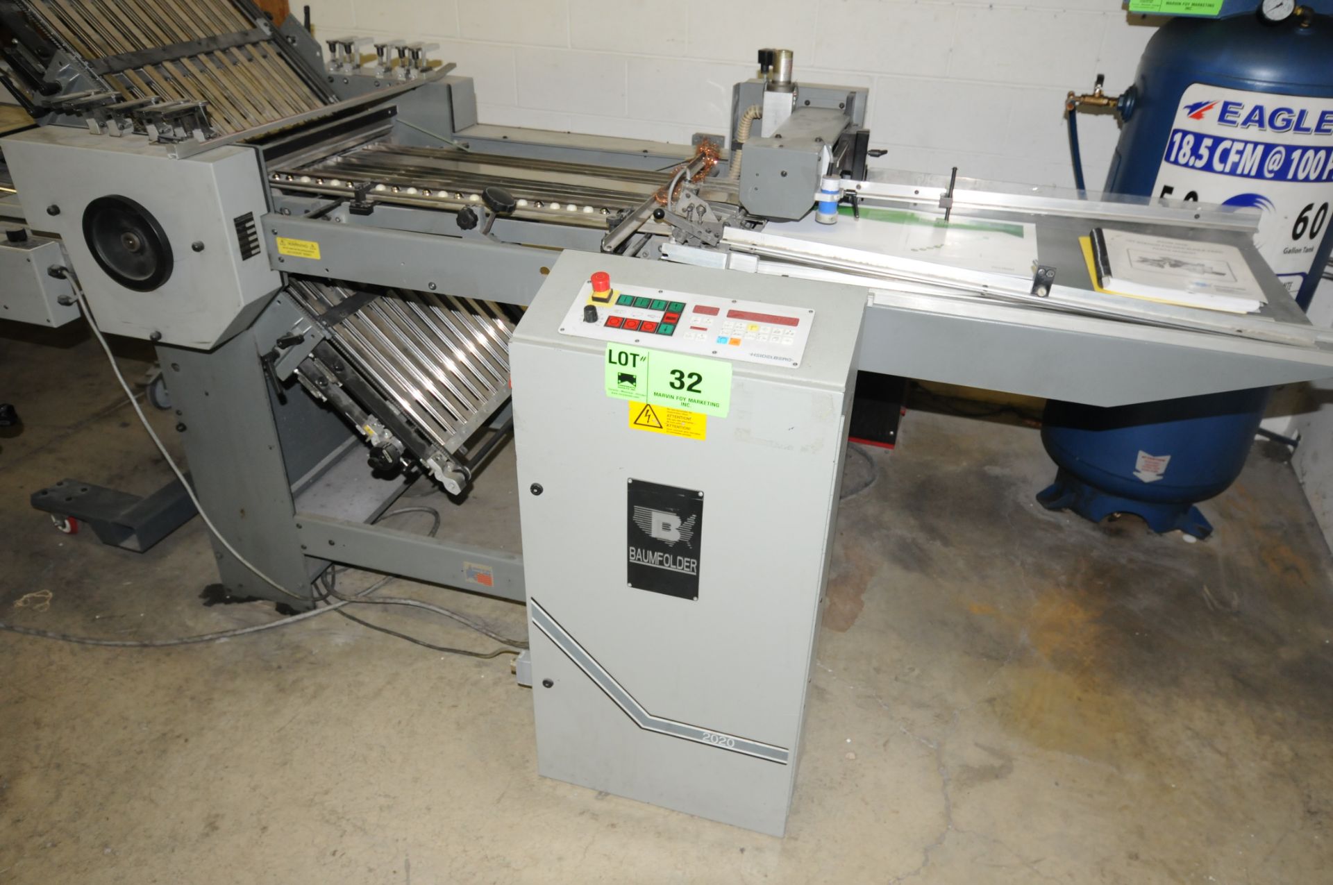 BAUMFOLDER 2020 SINGLE STATION FOLDER WITH HEIDELBERG DIGITAL MICROPROCESSOR CONTROL, 20" MAX - Image 2 of 5