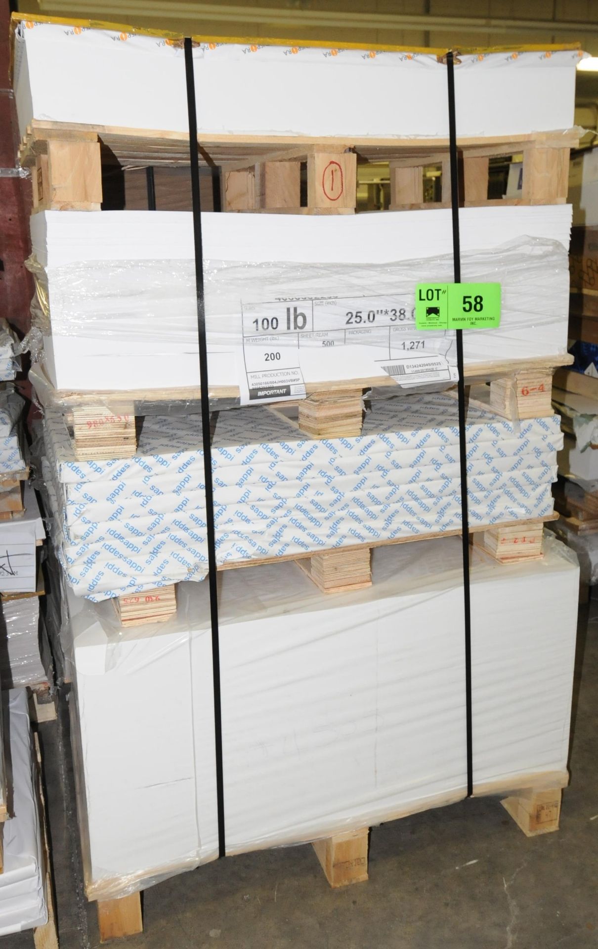 LOT/ RAW MATERIALS - (2) PALLETS OF STOCK PAPER