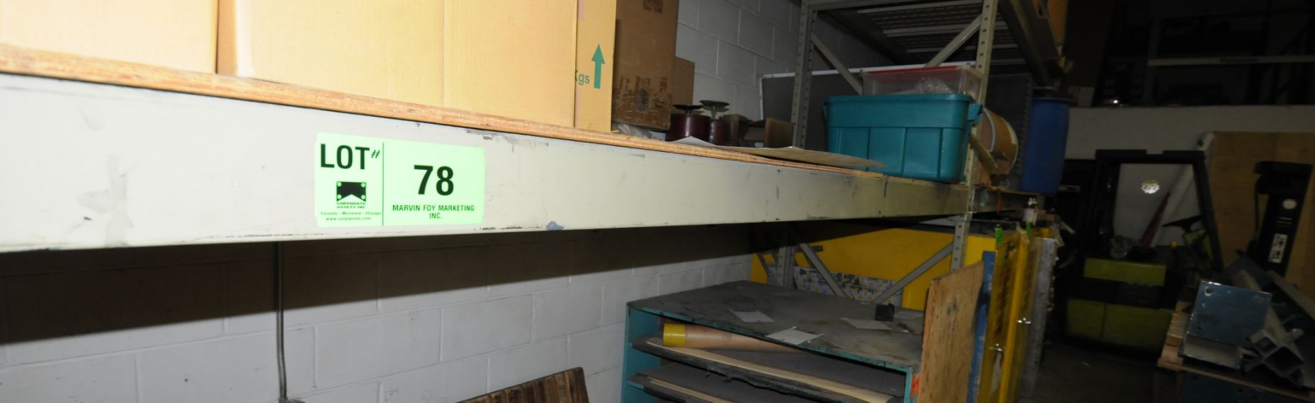 LOT/ (2) SECTIONS OF PALLET RACKING