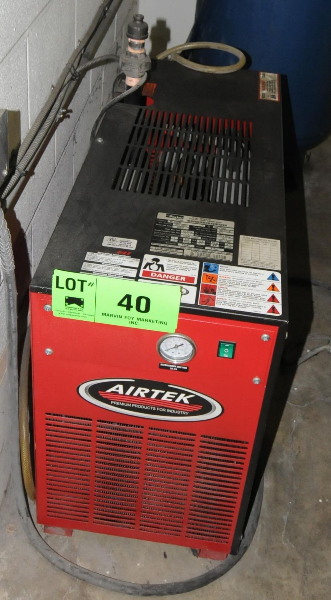 PARKER AIRTEK REFRIGERATED AIR DRYER, S/N N/A (CI) [RIGGING FEE FOR LOT #40 - $100 USD - PLUS