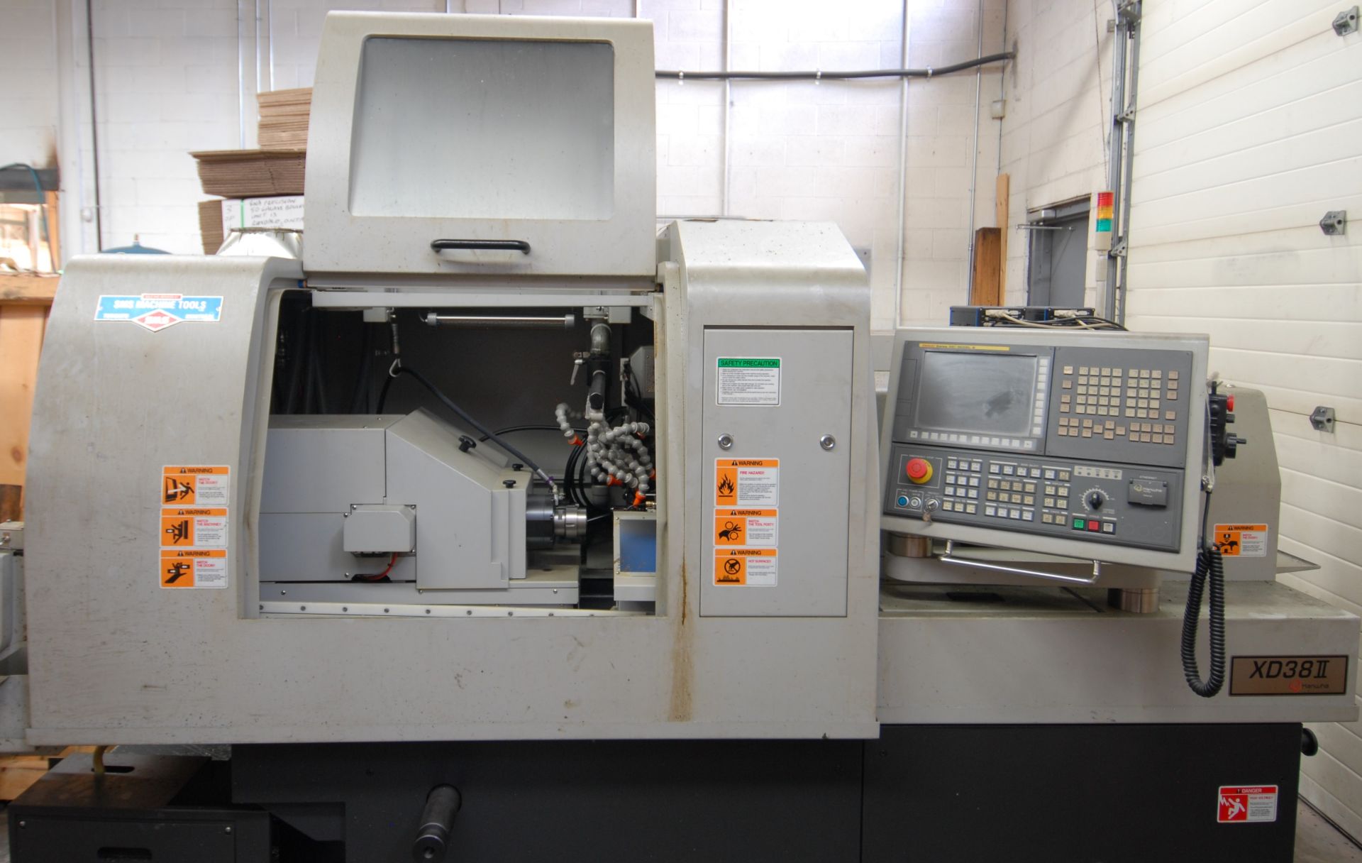 HANWHA (2014) XD38II HIGH HORSEPOWER, HIGH EFFICIENCY CNC AUTOMATIC LATHE WITH FANUC SERIES 32I-