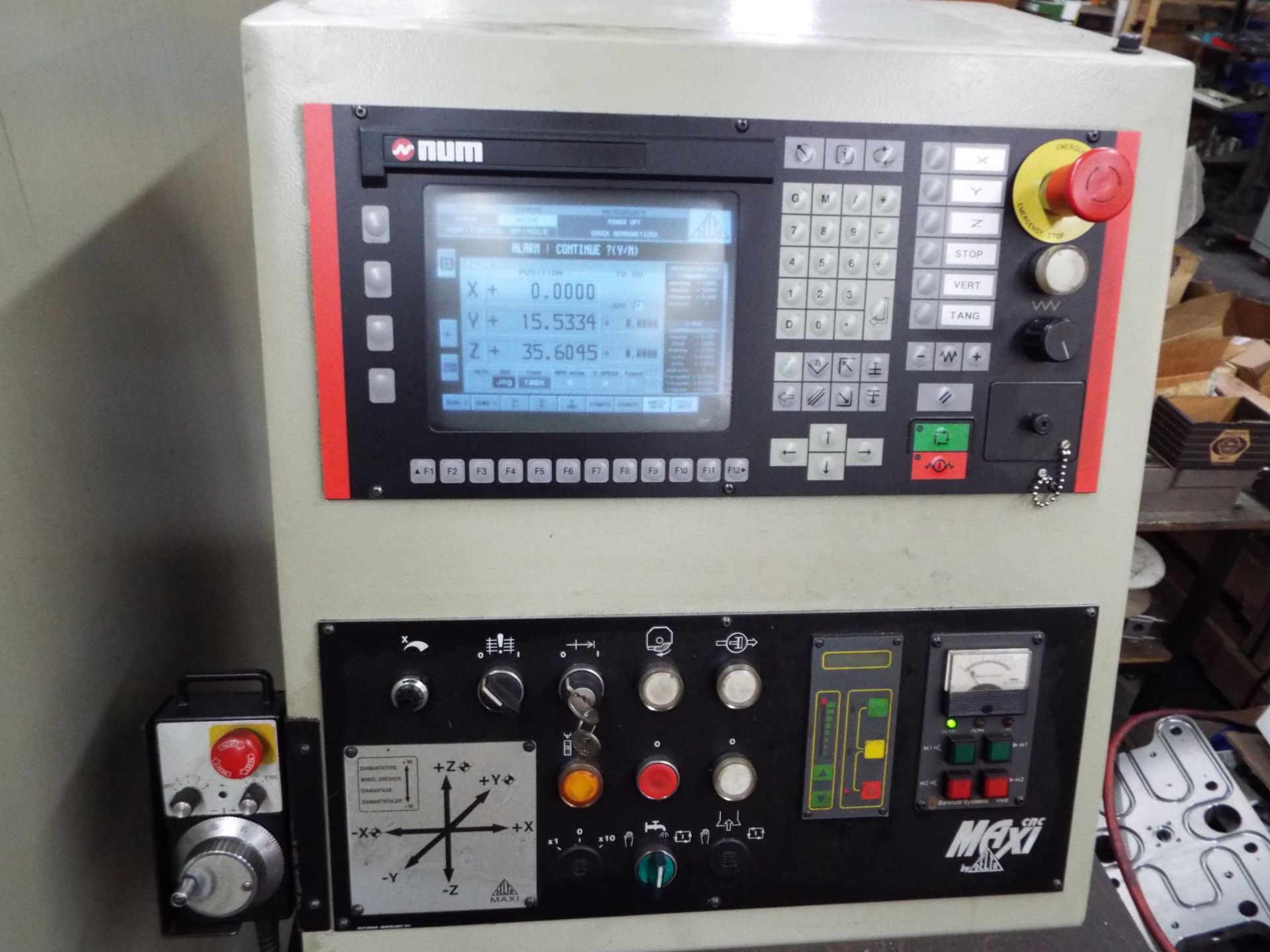 DELTA MAXI 3000/1000 CNC SURFACE GRINDER WITH NUM CNC CONTROL, (4) 31.5"X29.5" ELECTROMAGNETIC - Image 7 of 12