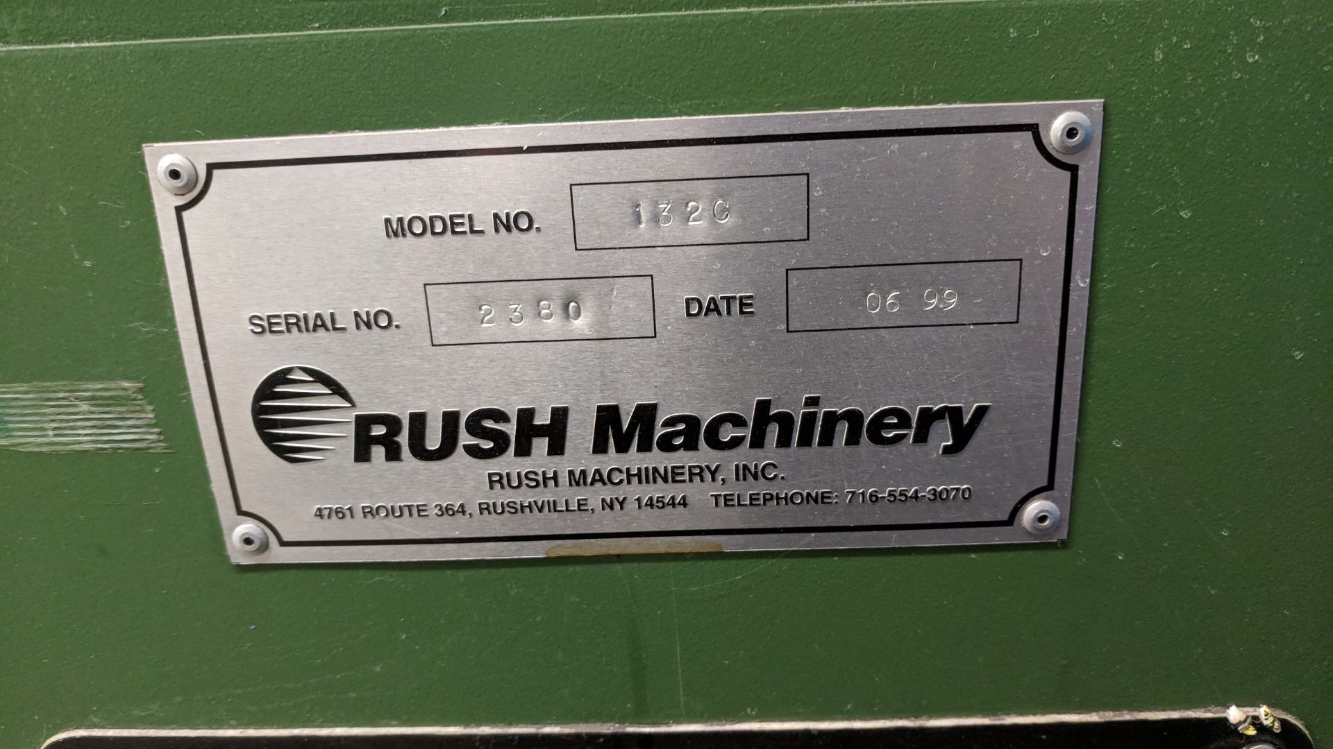 RUSH MACHINERY (1999) 132C TOOL AND CUTTER GRINDER WITH 0.80" TO 1.25" CAPACITY, S/N 2380 (CI) - Image 2 of 3