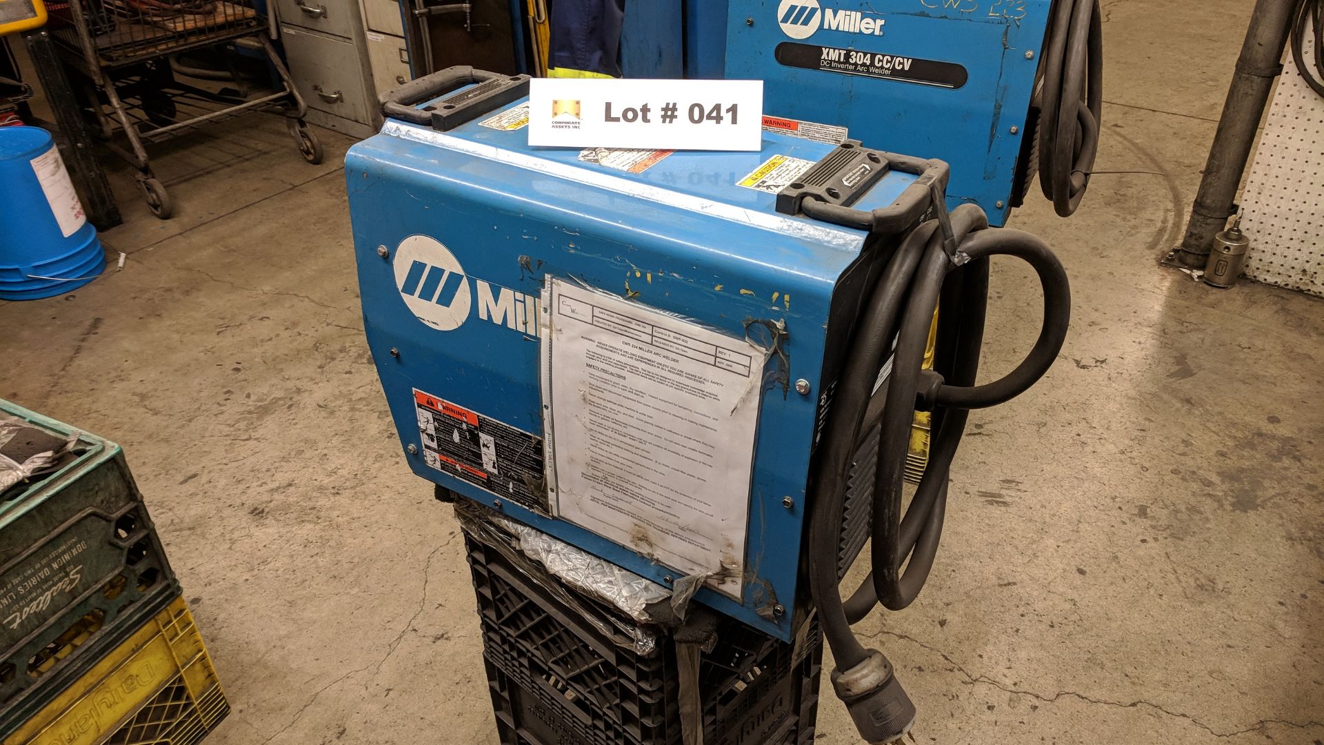 MILLER XMT 304 CC/CV DC INVERTER ARC WELDER WITH CABLES AND GUN, S/N N/A - Image 2 of 2
