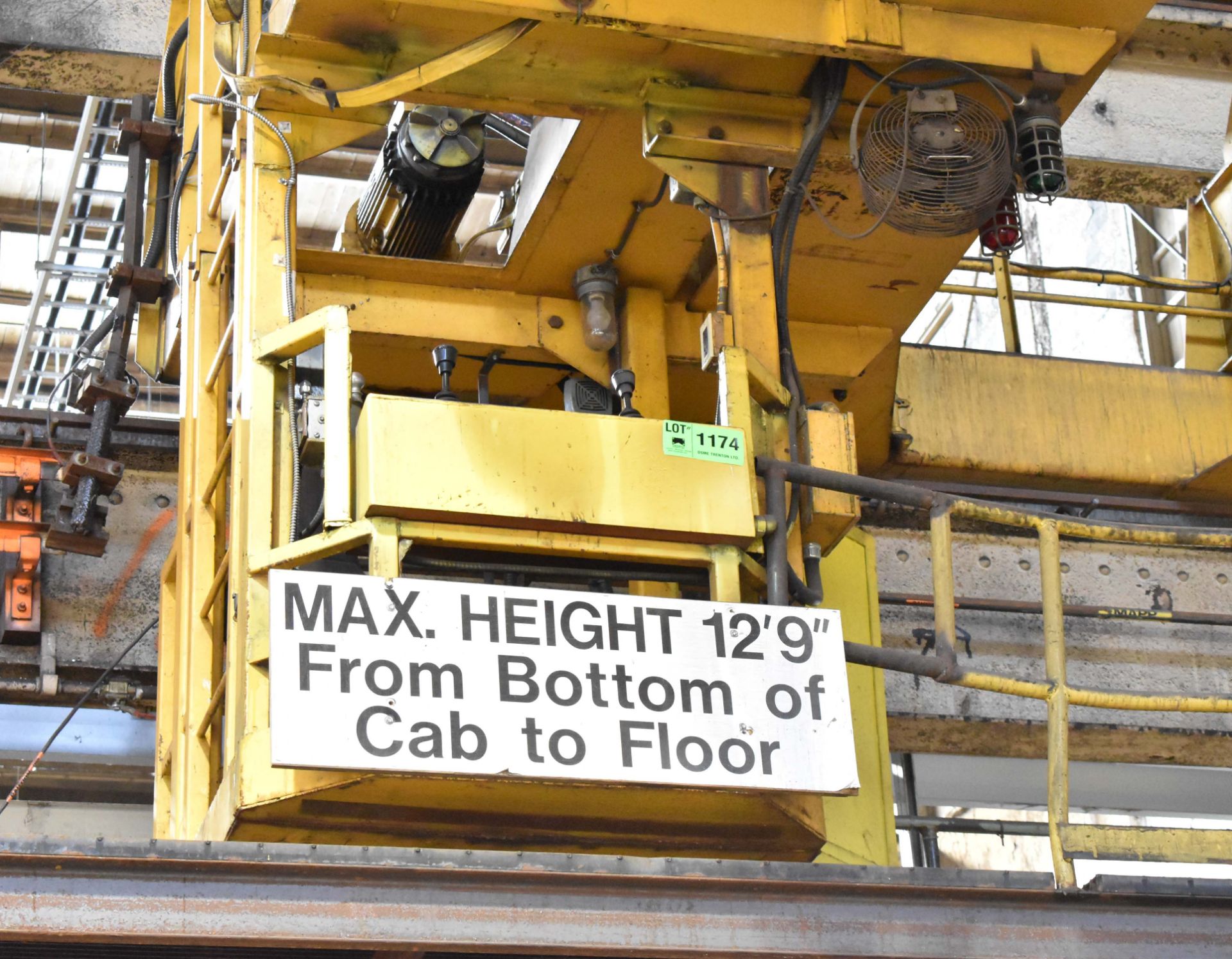 OCS 15 TON CAPACITY, DOUBLE GIRDER, TOP RUNNING OVERHEAD BRIDGE CRANE WITH APPROX. 88' SPAN, 20' MAX - Image 2 of 2