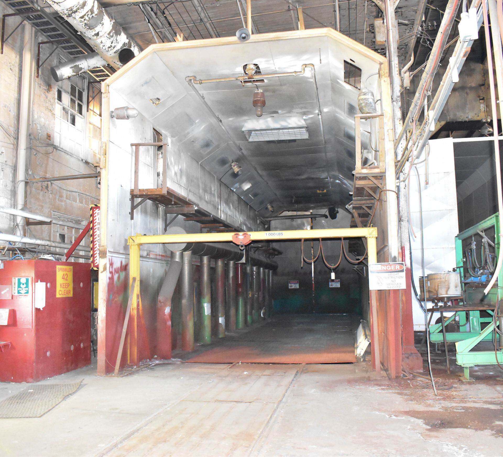 TRENTON WORKS 73'L X 17'W X 20'H APPROX THRU TYPE PAINT BOOTHS WITH LIGHT AND EXHAUST, S/N N/A (CI) - Image 2 of 2