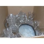 Quantity of assorted glassware including bowls, tumblers, wines,