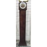 Smiths oak grandmother-style clock with striking and chiming movement,