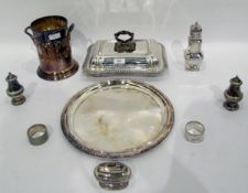 Quantity of silver plated items to include entree dish,