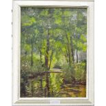 Unattributed (20th century school) Oil on board Woodland scene, unsigned,