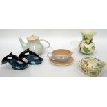 Quantity of various Poole ware to include dolphins, grey,