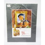 Quantity of circa 62 mounted posters, prints and illustrations to include 'long John Scotch',