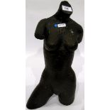 Bronze model of a female torso with hammered effect finish, signed 'David Smith 94' 5/25,