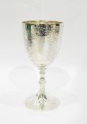 EPNS goblet, marked to base 'Bennetfink & Co, 107 and 108 Cheapside, London',