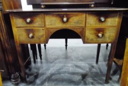 Late Victorian aesthetic-style walnut mirror-back display cabinet,