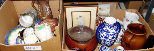 Various assorted ceramics including plates, vases, ornaments, jugs,