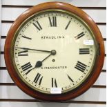 Stradlings, Cirencester mahogany dial clock with Roman numerals, 30-hour movement,