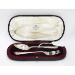 Victorian silver cased fork and spoon, Sheffield 1894, Lee & Wigfull, 2.