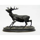 After P J Mene, bronze model stag (slight damage to one antler),