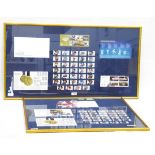 Framed stamp collection for the London 2012 Olympic Gold Medal set and another for the London 2012