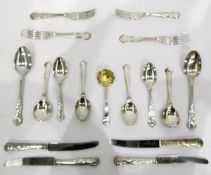 Quantity of plated table flatware,