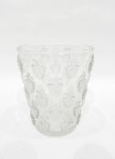 Lalique glass vase in the 'Malaga' pattern,