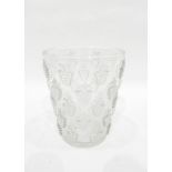 Lalique glass vase in the 'Malaga' pattern,