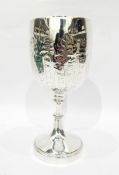 Large silver plated goblet trophy cup