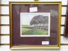 Juliet Dyer (20th century) Pastel "Wooded Corner", signed with initials lower right, 10.