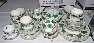 Wedgwood 'Napoleon Ivy' pattern part dinner and tea service,
