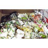 Large quantity of ceramic fairies and other items (1 box)