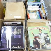 Large selection of long playing vinyl records including Richard Clayderman 'Sing Along a Max' and
