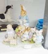 Beswick Beatrix Potter figures 'Little Pig Robinson', 'Pigling Bland', 'Peter Rabbit',