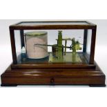 Barograph by F Darton & Co Ltd, Watford, in mahogany case, the base fitted with a single drawer,