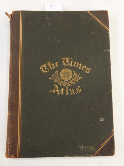 "The Times Atlas", published at The Office of The Times 1896, numerous colour double-page maps,