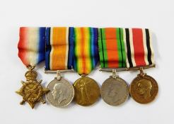 WWI 1914-15 Star, War medal and Victory medal named to "2910.PTE. F.J. HAMBLIN. GLOUC.YEO.
