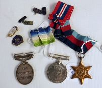 WWII 1939 Star, War medal and territorial medal for efficient service named "2309837. SJT. H.F.