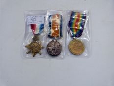 WWI 1914-15 star, war medal and victory medal awarded to 'J.10910.W.H.KENT.A.B.R.N.