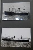 Album of 20th century liner postcards and photographs to include "RMS Monarch of Bermuda",