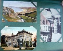 Album of early to mid 20th century postcards to include English Churches, souvenir postcards,