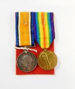 WWI War medal and Victory medal named to "12892. PTE. A. JONES. GLOUC.