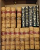 Fine Bindings - 12 volumes of the Waverley Novels, marbled bds, half-leather with pastedowns,