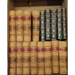 Fine Bindings - 12 volumes of the Waverley Novels, marbled bds, half-leather with pastedowns,