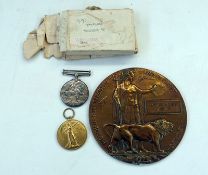 WWI War medal and Victory medal named to "276323. PTE. A.E. GARDNER. DURH.L.I.