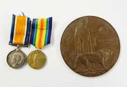 WWI War medal and Victory medal named to "123954. DVR. W.J. COOKE. R.A.