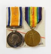 WWI War and Victory medal named to "18735. PTE. F. GARRETT. GLOUC.R.