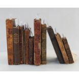 Quantity of antiquarian books including:- Creech, Thomas Titus Lucretius Carus,